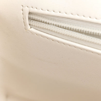 Chanel Shiny Aged Calfskin Quilted Nano Kelly Shopper White 8 of 12