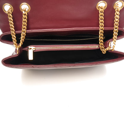 Saint Laurent Calfskin Y Quilted Monogram Medium Loulou Chain Satchel Rouge Legion 4 of 9