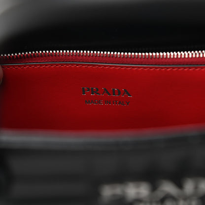 Prada Soft Calfskin Impunture Diagramme Tote Black 5 of 8