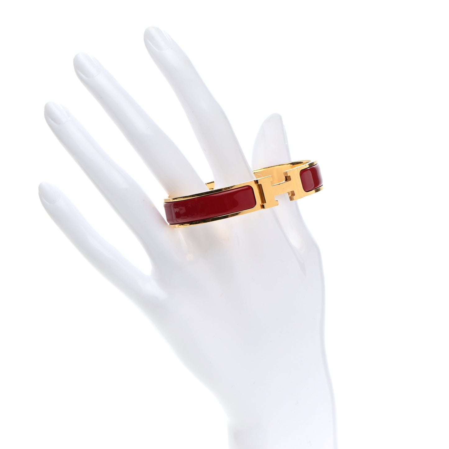 Enamel Narrow Clic Clac H Bracelet PM Red