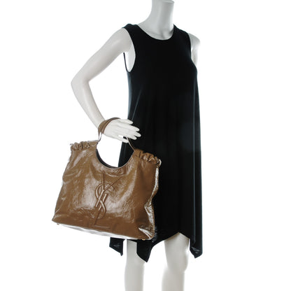 Saint Laurent Patent Calfskin Belle de Jour Cabas Tote Camel 2 of 7