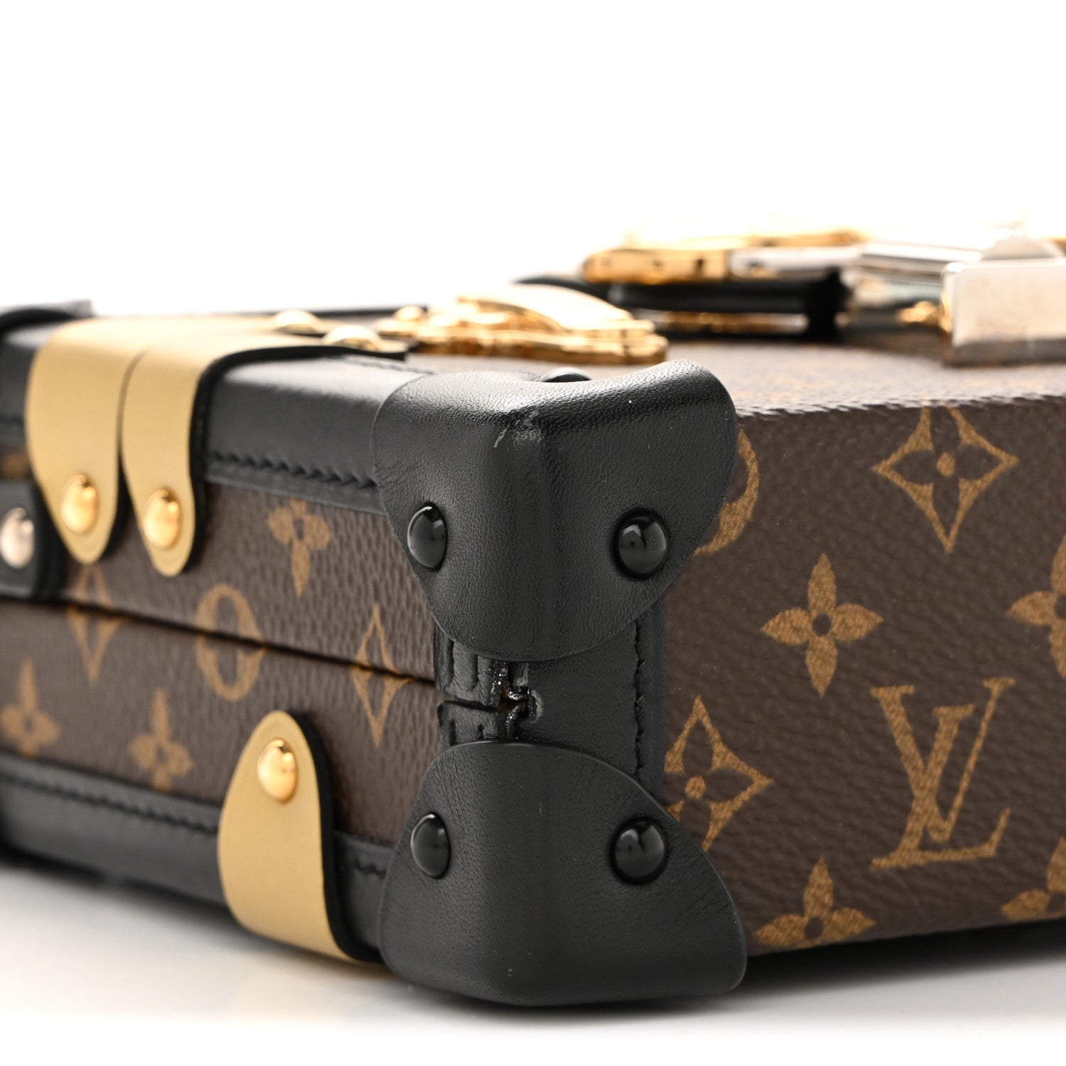 Louis Vuitton Monogram Column Petite Malle Black 9 of 13