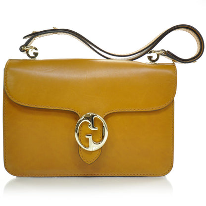 Gucci Calfskin Medium 1973 Shoulder Flap Bag Light Brown 1 of 12