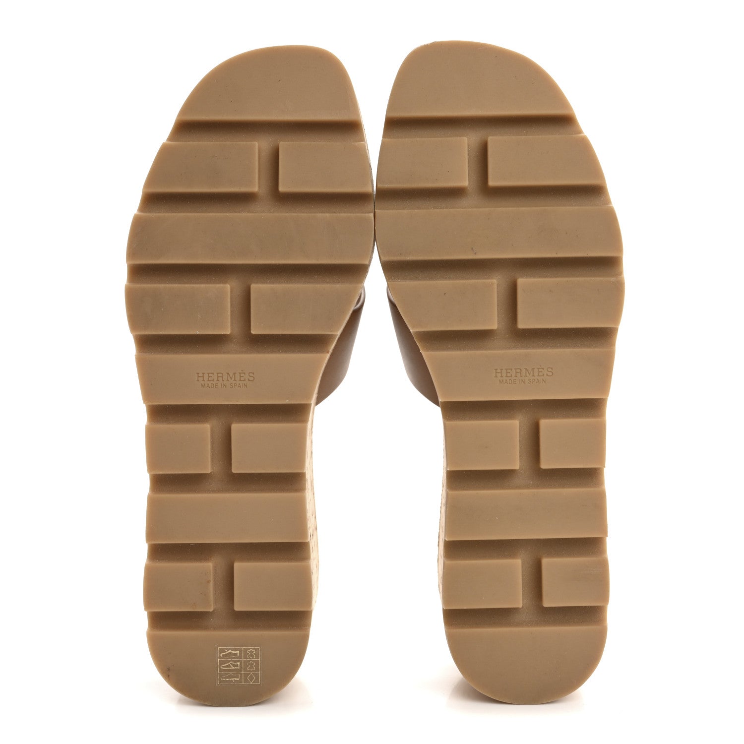Hermes Calfskin Cork Eze 30 Sandals 38 Gold 6 of 9