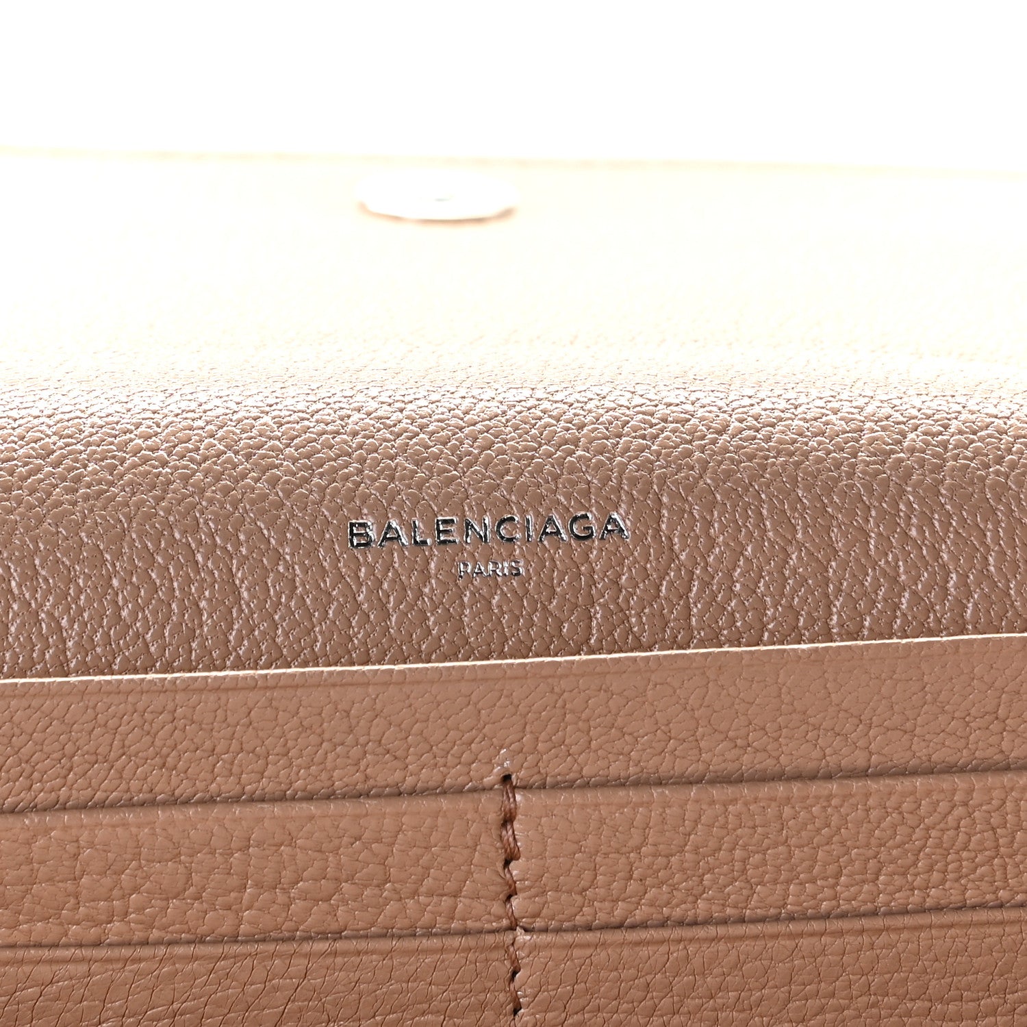 Balenciaga Chevre Silver Metallic Edge Hardware Money Wallet Rose Des Sables 7 of 8