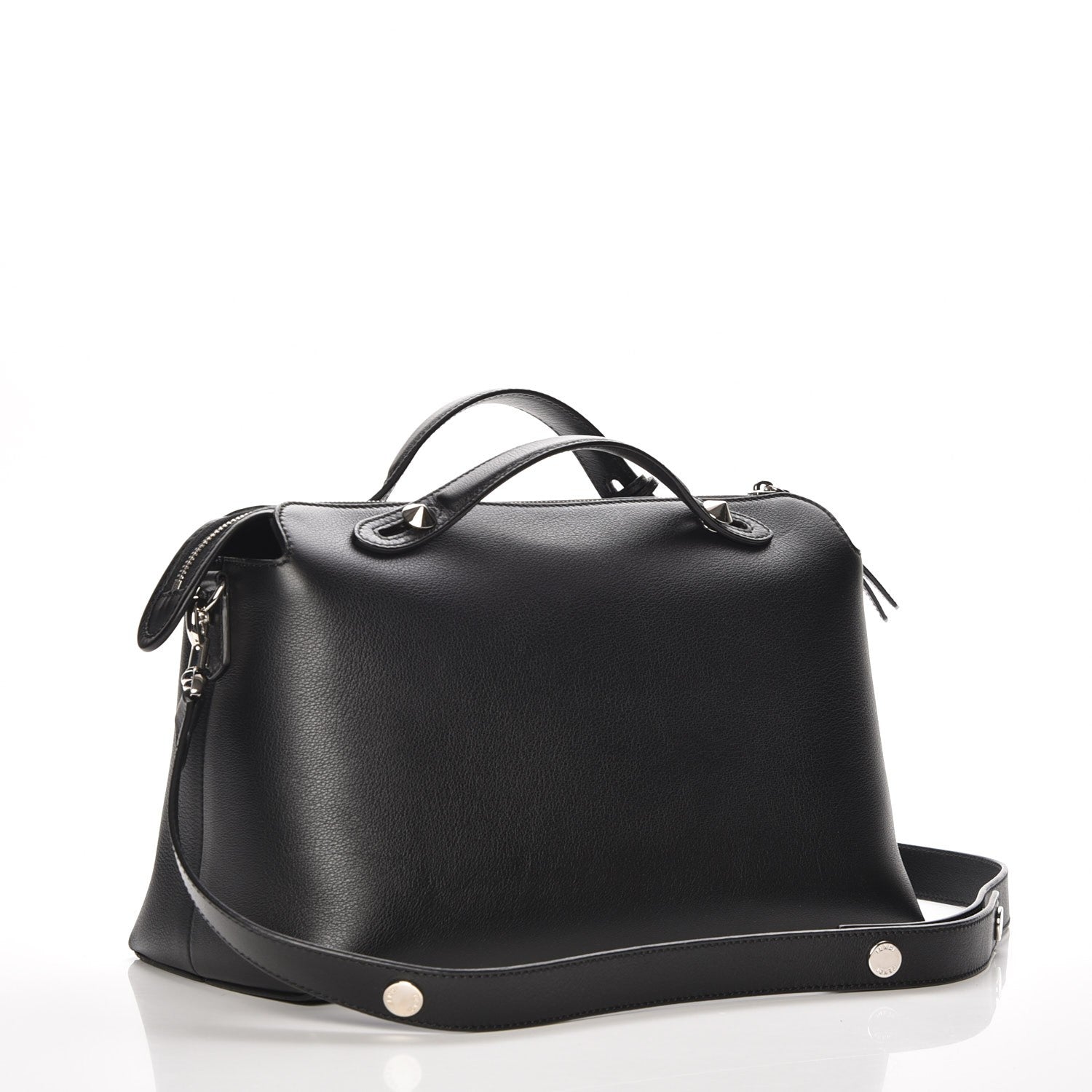 Fendi Vitello Dolce Large By The Way Boston Bag Black 3 of 7