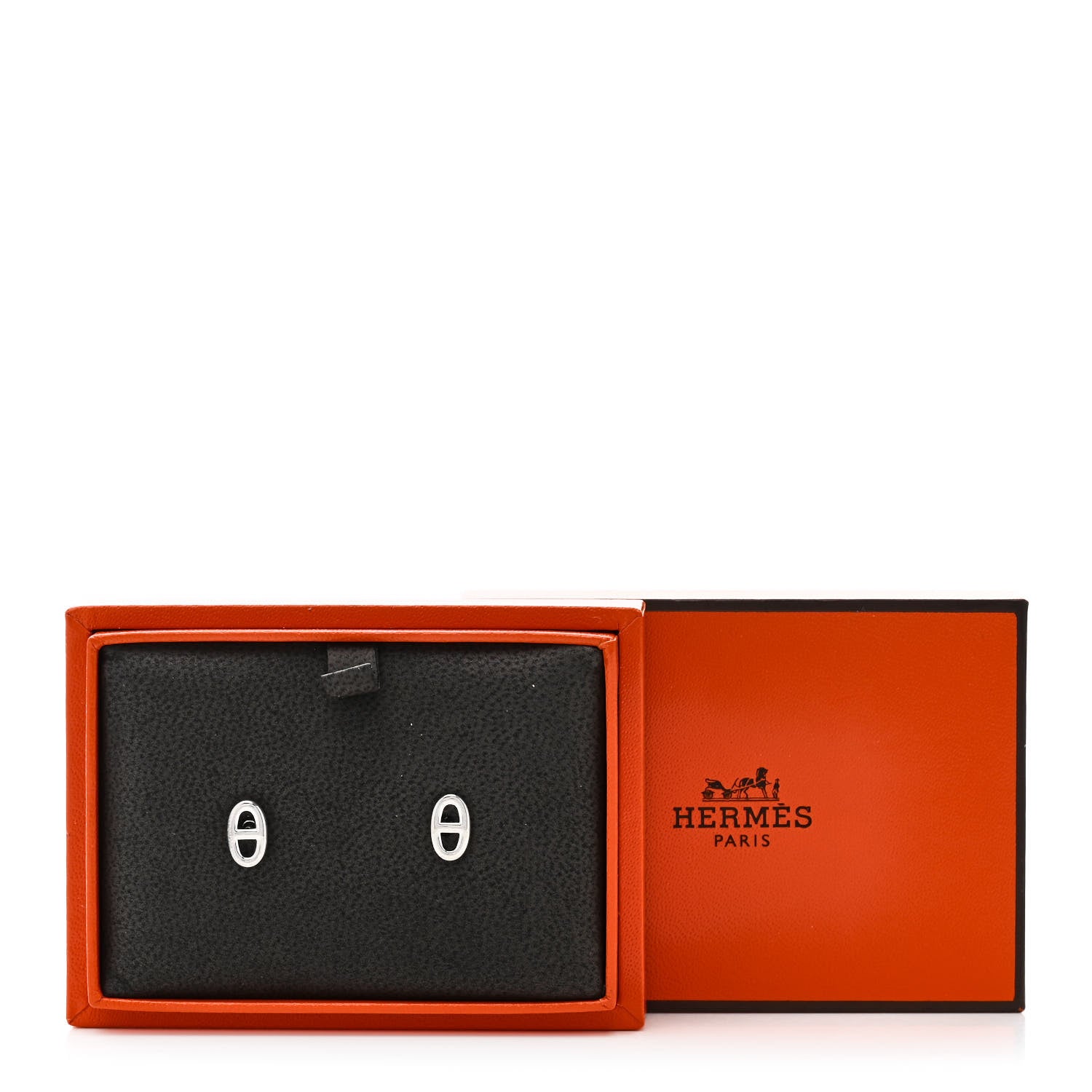 Hermes Sterling Silver TPM Farandole Earrings 5 of 5