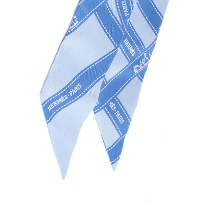 Hermes Silk Bolduc Twilly Bleu 3 of 5