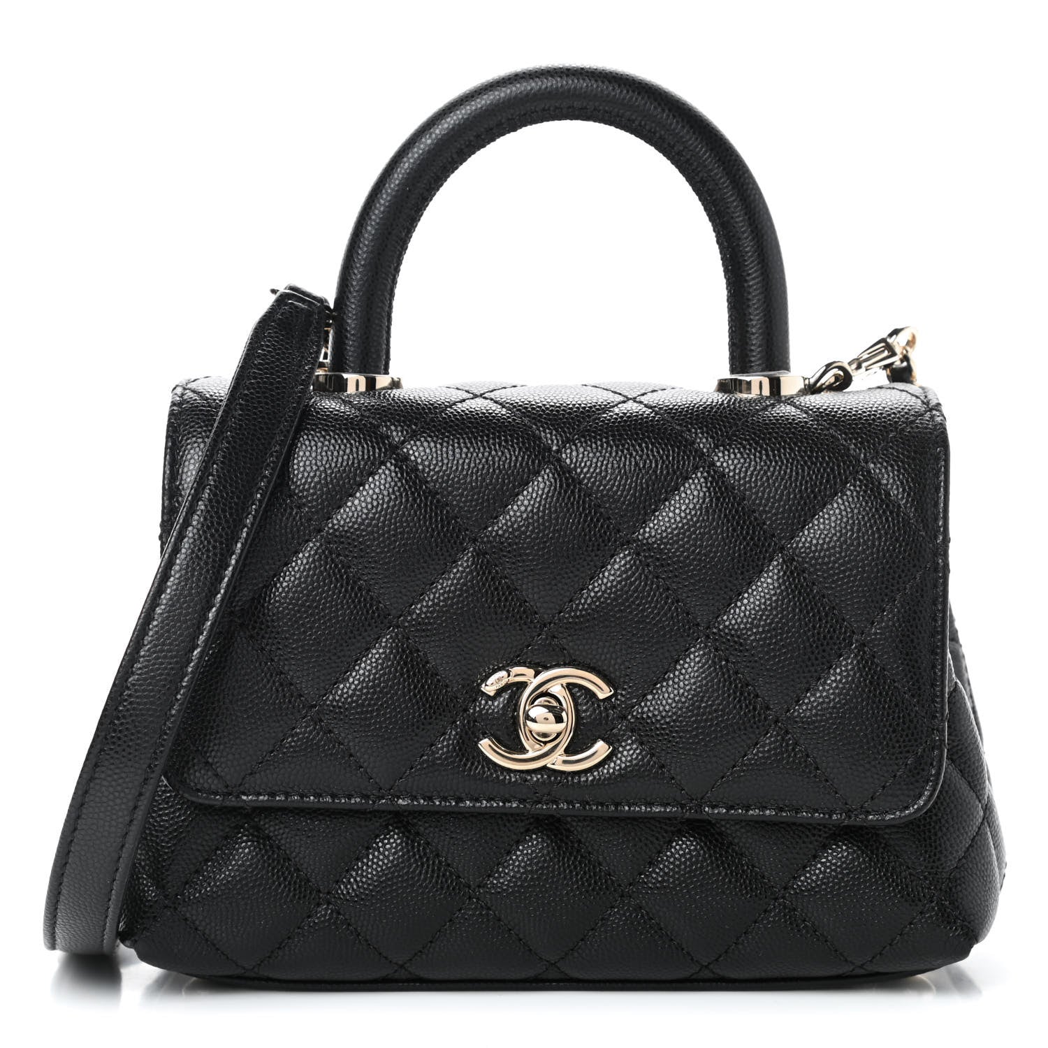 Chanel Caviar Quilted Extra Mini Coco Handle Flap Black 1 of 10
