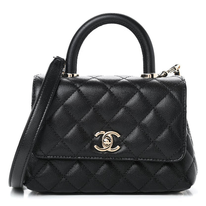 Chanel Caviar Quilted Extra Mini Coco Handle Flap Black 1 of 10