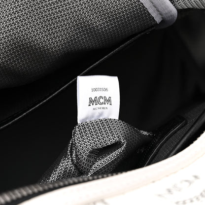 MCM Visetos Small Side Stud Stark Backpack White 8 of 13