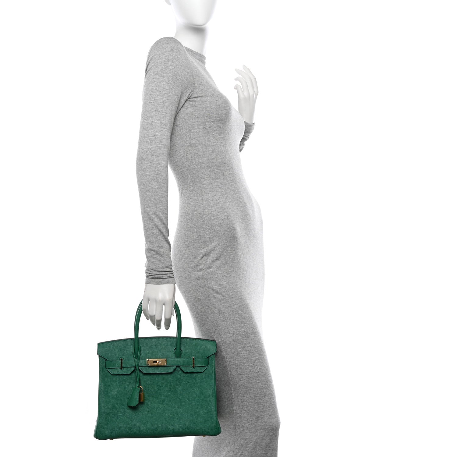 Hermes Epsom Birkin 30 Vert Vertigo 2 of 10