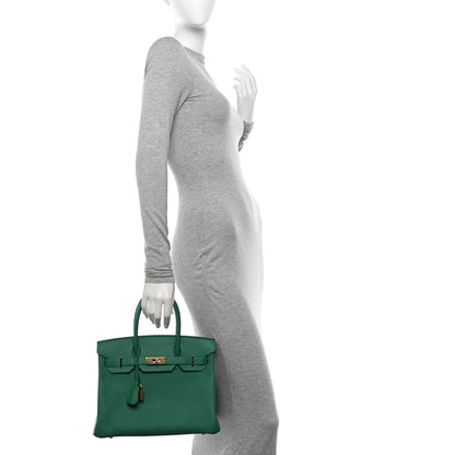 Hermes Epsom Birkin 30 Vert Vertigo 2 of 10