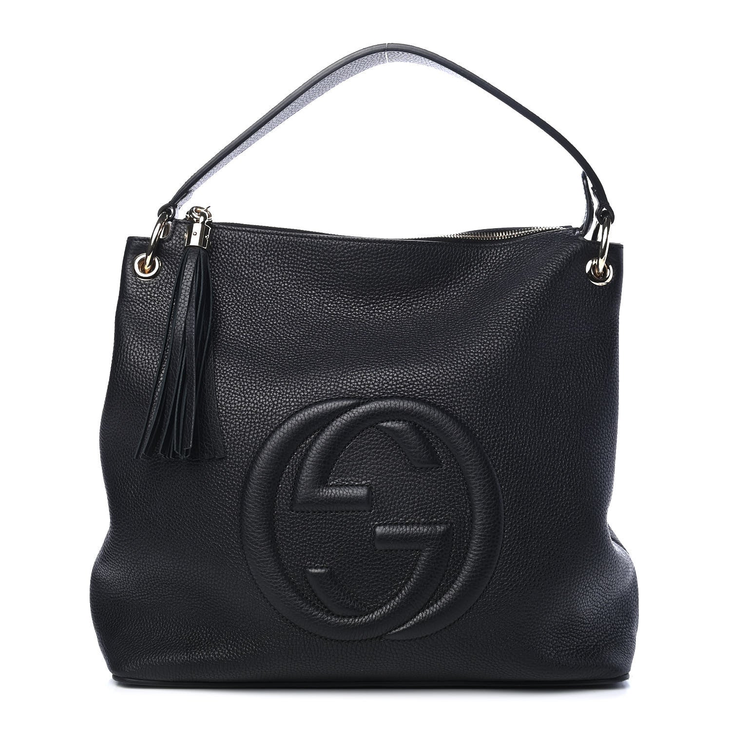 Gucci Pebbled Calfskin Large Soho Hobo Black 1 of 8
