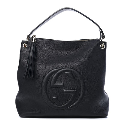 Gucci Pebbled Calfskin Large Soho Hobo Black 1 of 8