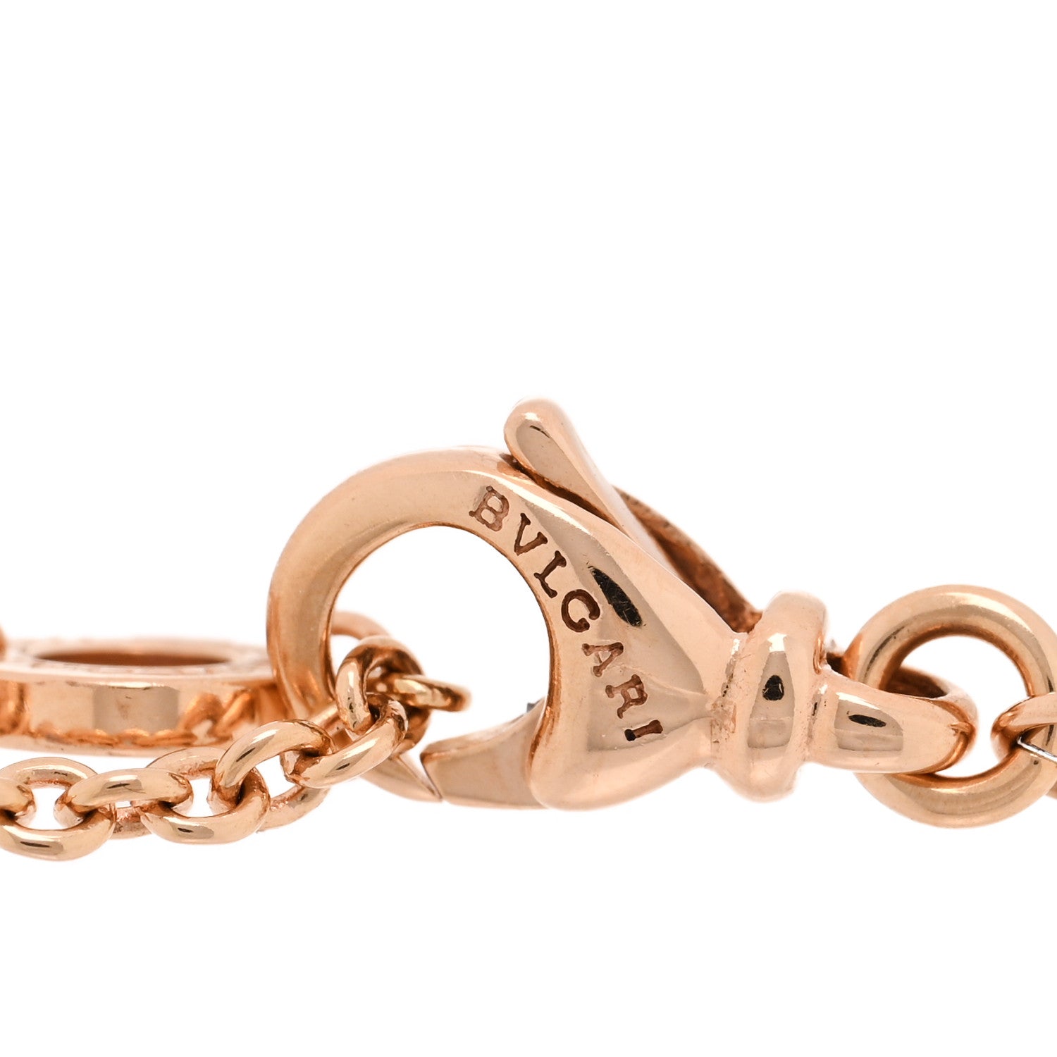 Bulgari 18K Rose Gold Diamond B.Zero1 Bracelet ML 3 of 4