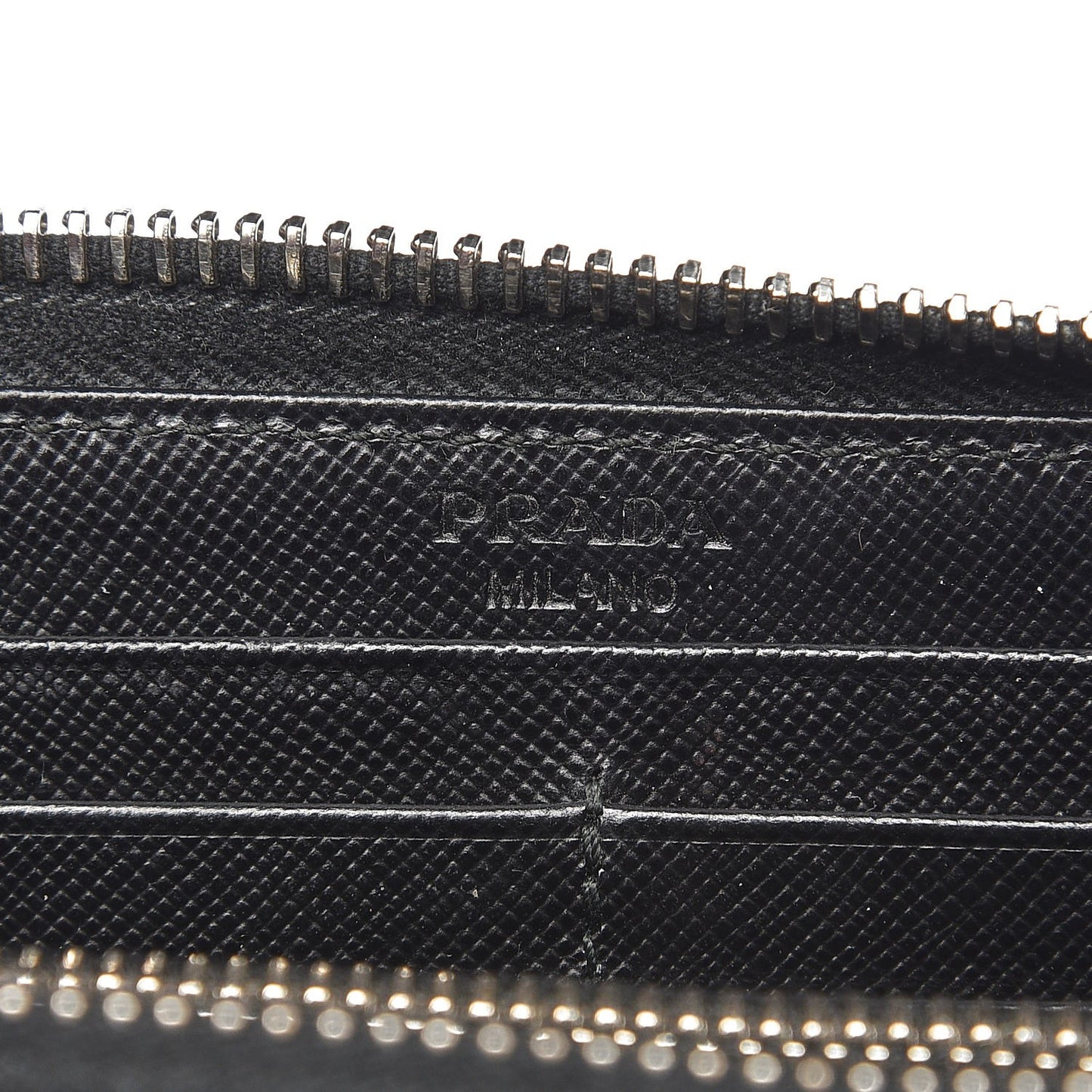 Saffiano Zip Around Wallet Nero Black