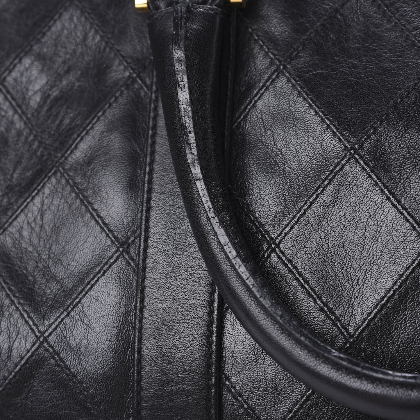 Calfskin Stitched CC Boston Black