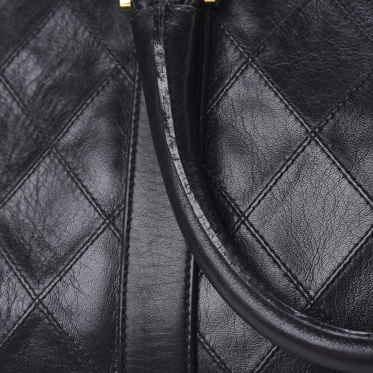 Chanel Calfskin Stitched CC Boston Black 15 of 21