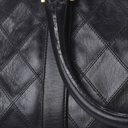 Chanel Calfskin Stitched CC Boston Black 15 of 21