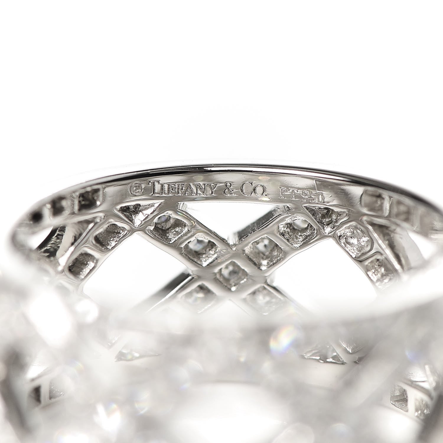 Tiffany Platinum Diamond Legacy Celebration Braided Band Ring 48 4.5 4 of 4