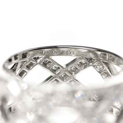 Tiffany Platinum Diamond Legacy Celebration Braided Band Ring 48 4.5 4 of 4