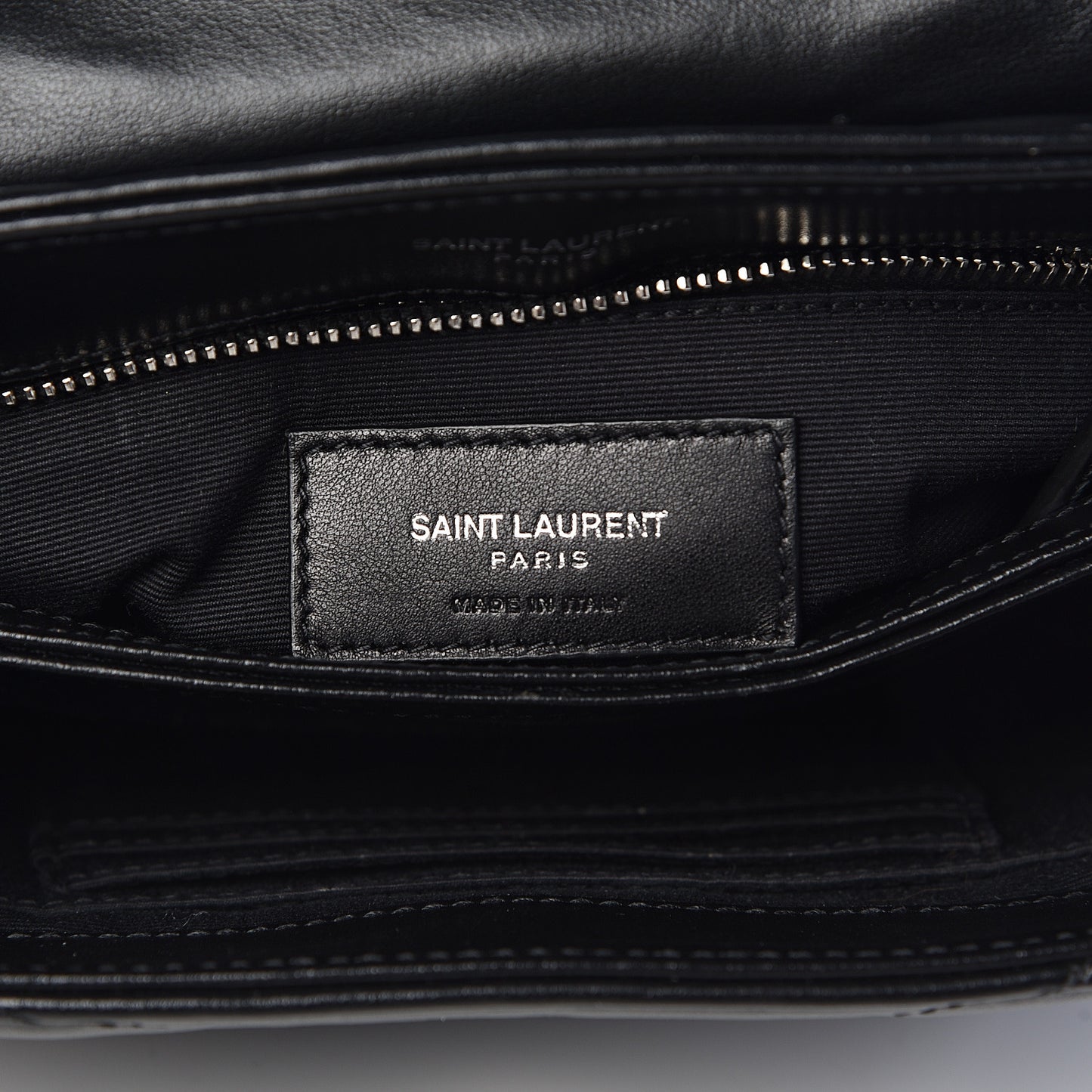 Calfskin Y Quilted Monogram Toy Loulou Crossbody Bag Black