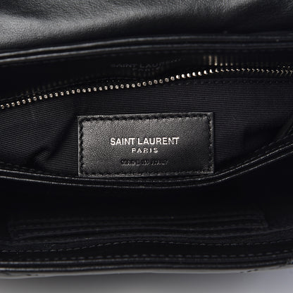 Saint Laurent Calfskin Y Quilted Monogram Toy Loulou Crossbody Bag Black 9 of 13