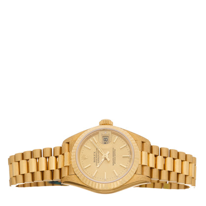 Rolex 18K Yellow Gold 26mm Datejust President Watch Champagne 79178 3 of 5