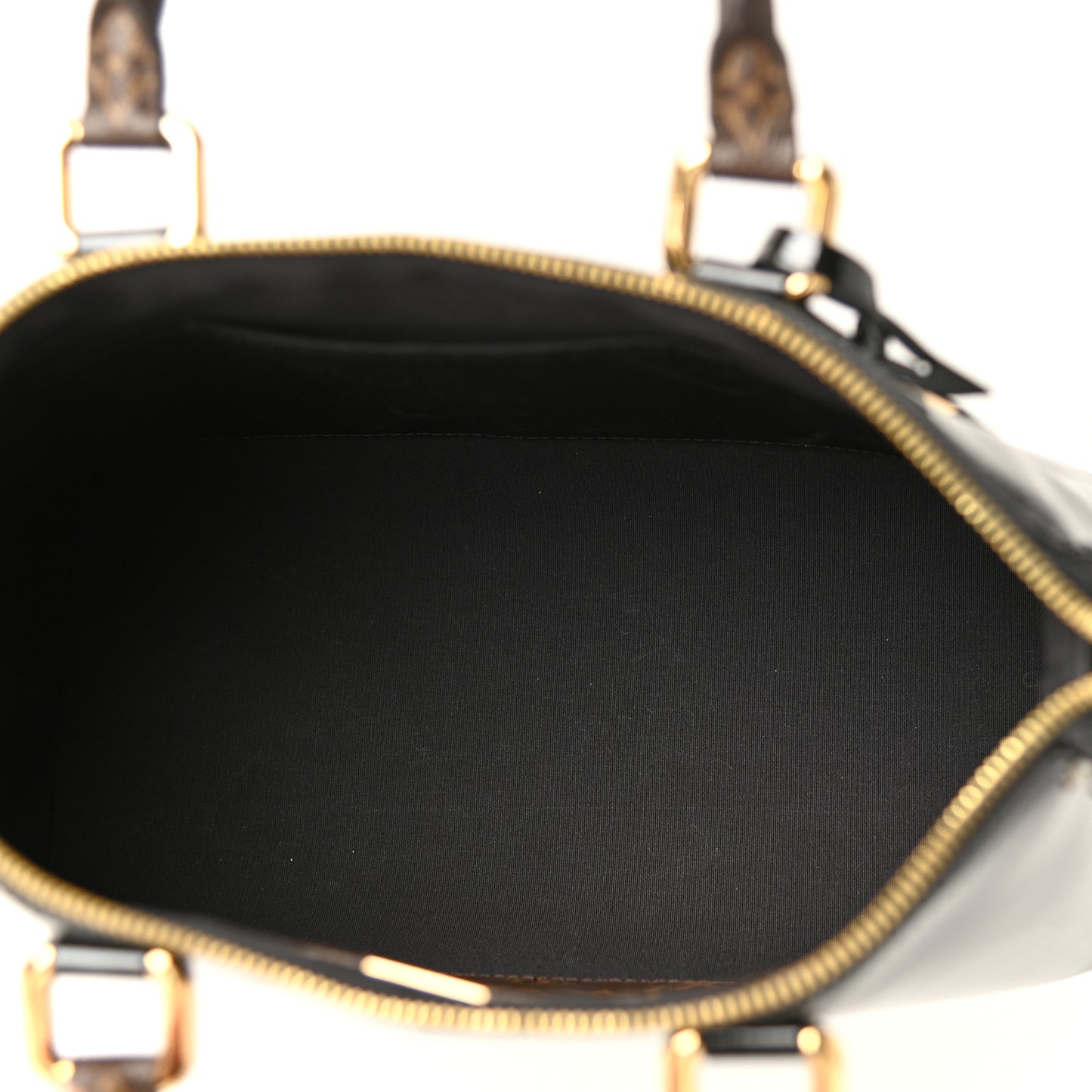 Patent Calfskin Miroir Tote Black