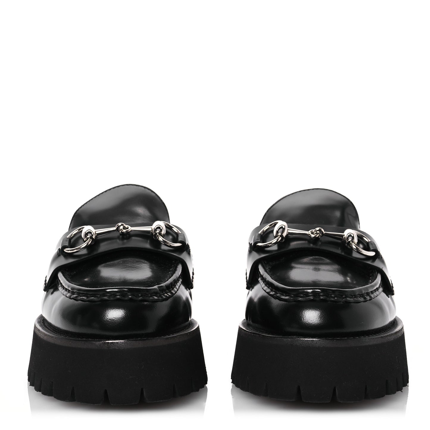 Cordovan Lux Womens Sylke Horsebit Platform Mules 37 Black