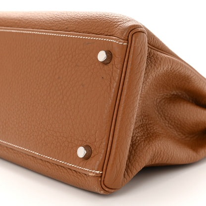 Hermes Taurillon Clemence Kelly Retourne 35 Gold 10 of 19