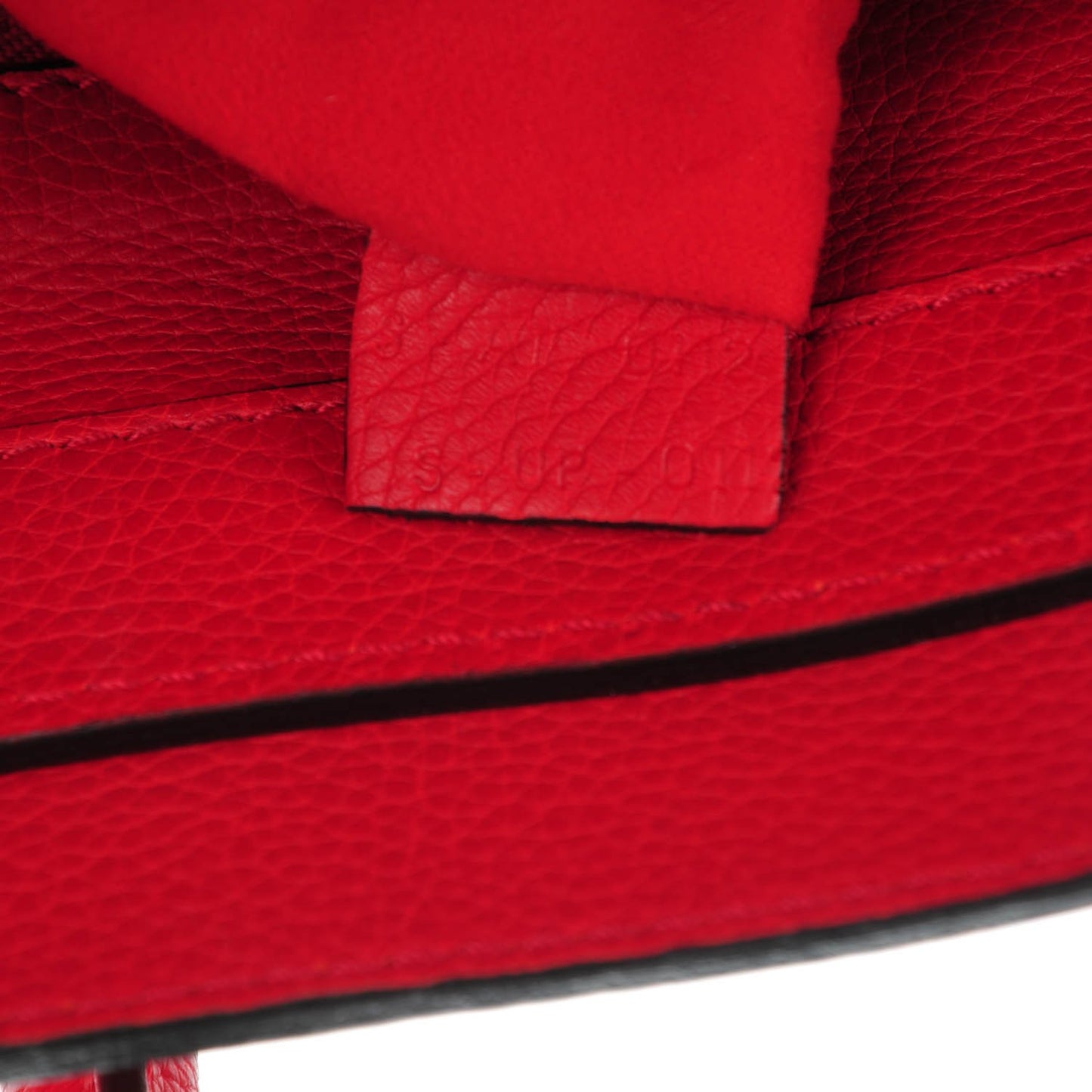 Drummed Calfskin Mini Luggage Coquelicot