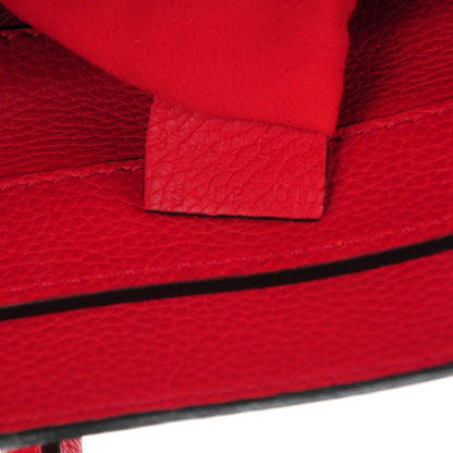 Celine Drummed Calfskin Mini Luggage Coquelicot 6 of 8