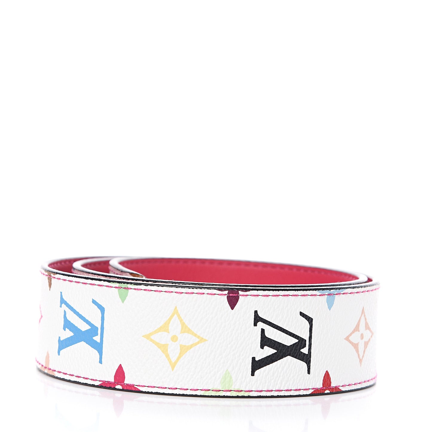 Monogram Multicolor Bandouliere Shoulder Strap White
