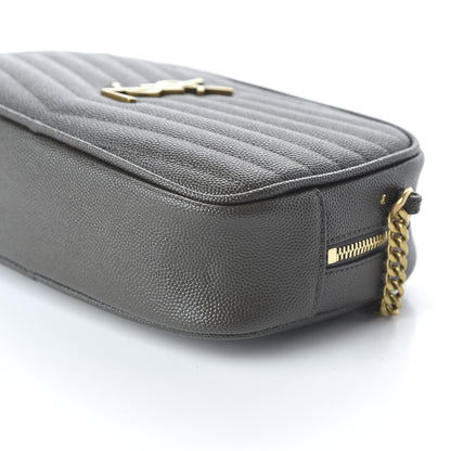 Saint Laurent Grain De Poudre Matelasse Monogram Mini Lou Camera Bag Pebble 7 of 11