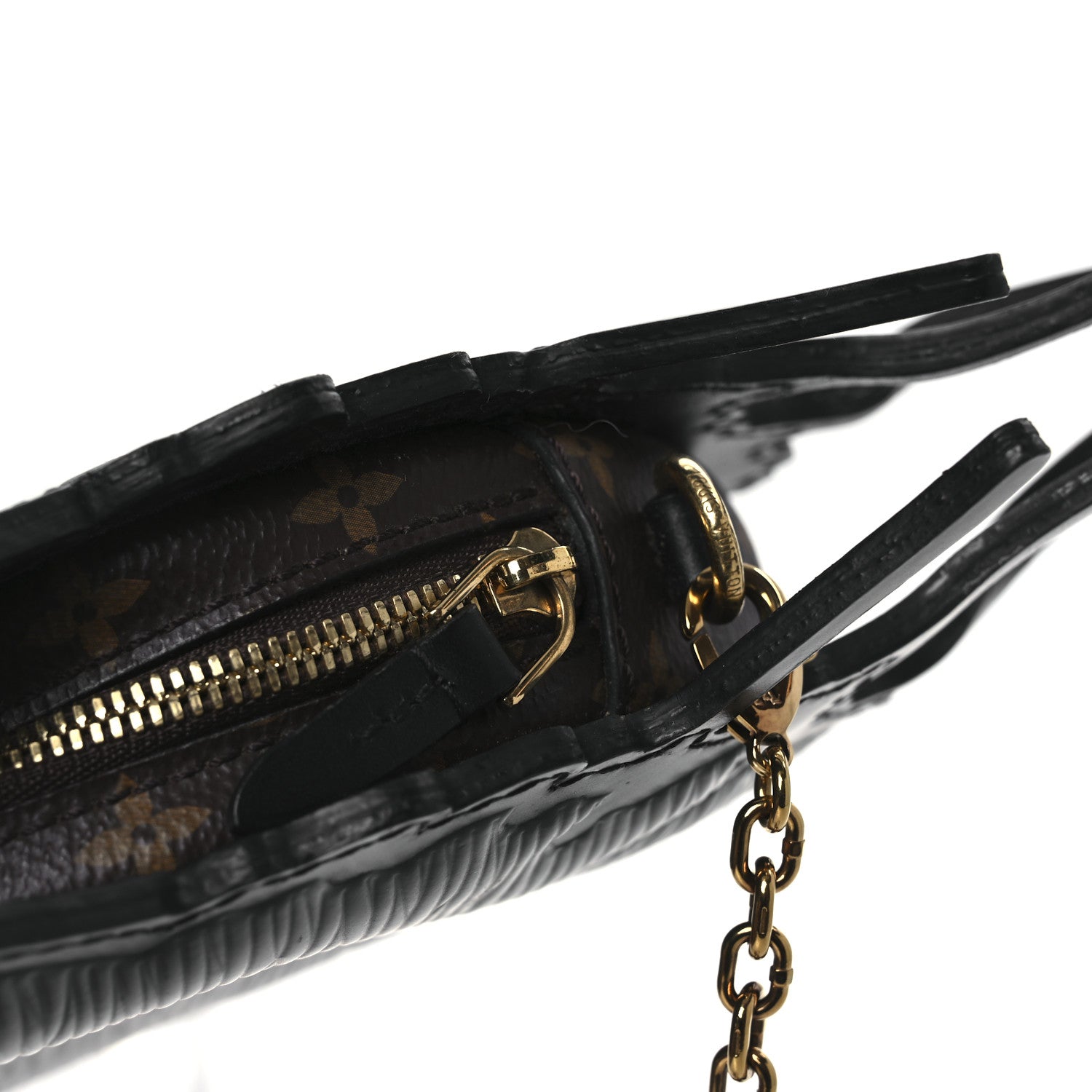 Louis Vuitton Epi Grace Coddington Catogram Chain Pochette Black 11 of 12