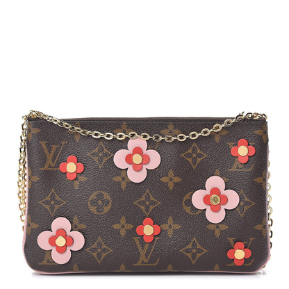 Louis Vuitton Monogram Blooming Flowers Double Zip Pochette 1 of 10