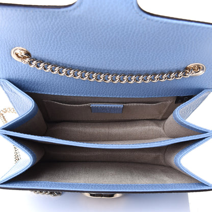 Gucci Dollar Calfskin Small Interlocking G Shoulder Bag Mineral Blue 3 of 5