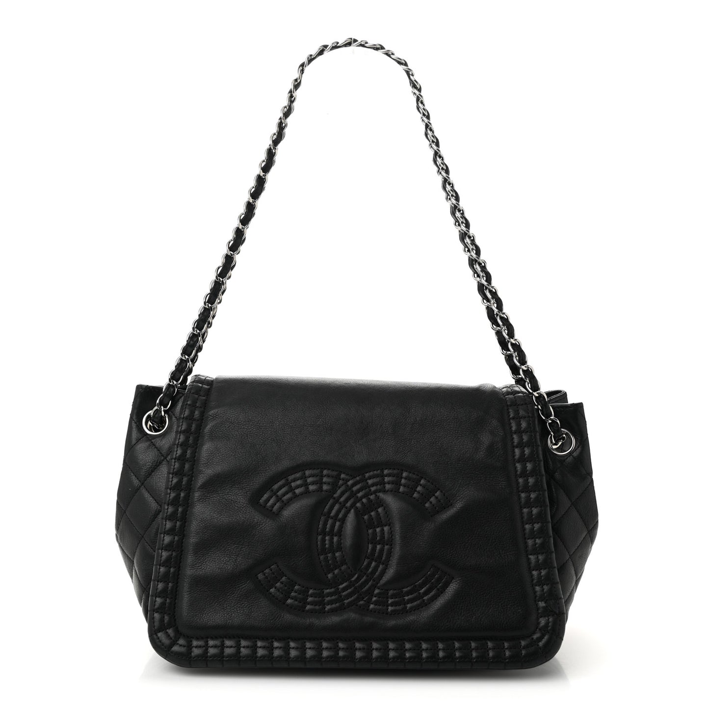 Calfskin Medium On the Bund Flap Black