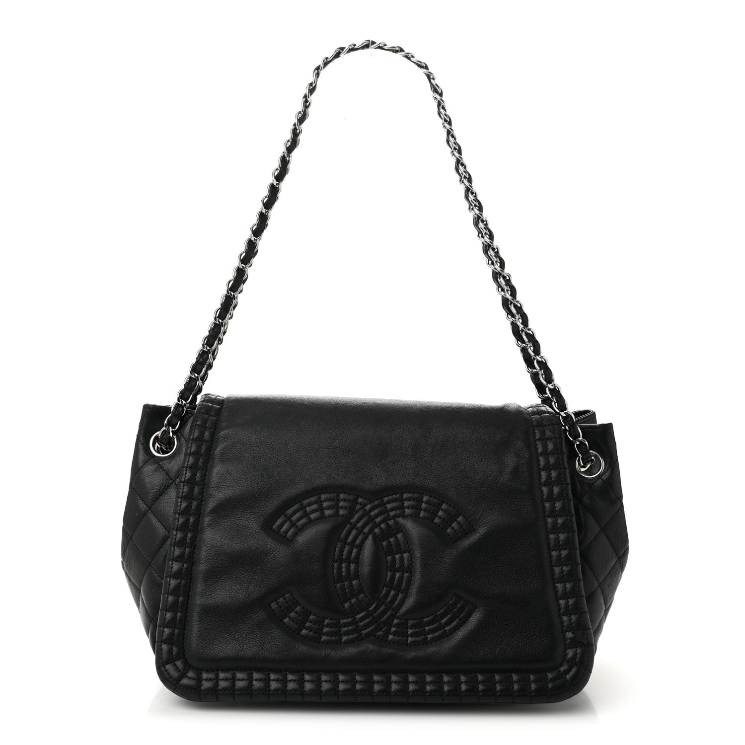 Chanel Calfskin Medium On the Bund Flap Black 1 of 14