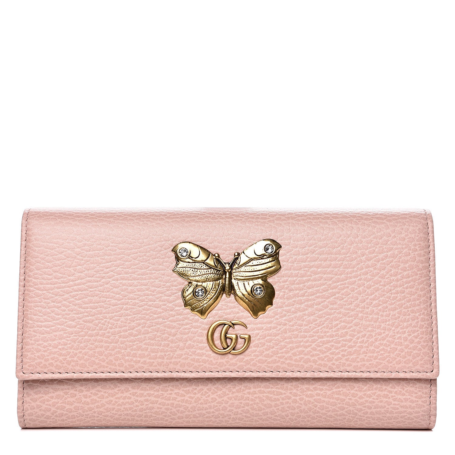 Gucci Dollar Calfskin Garden Continental Wallet Perfect Pink 1 of 8