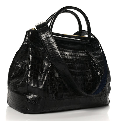 Nancy Gonzalez Crocodile Top Handle Black 2 of 8