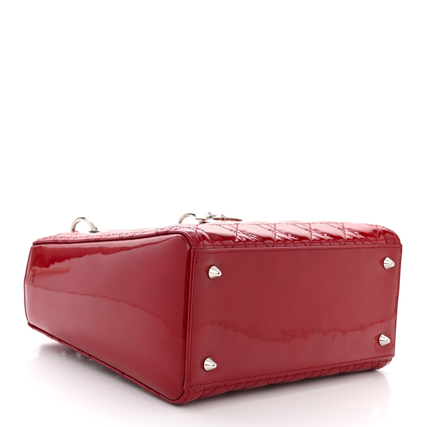Patent Cannage Medium Lady Dior Burgundy Red
