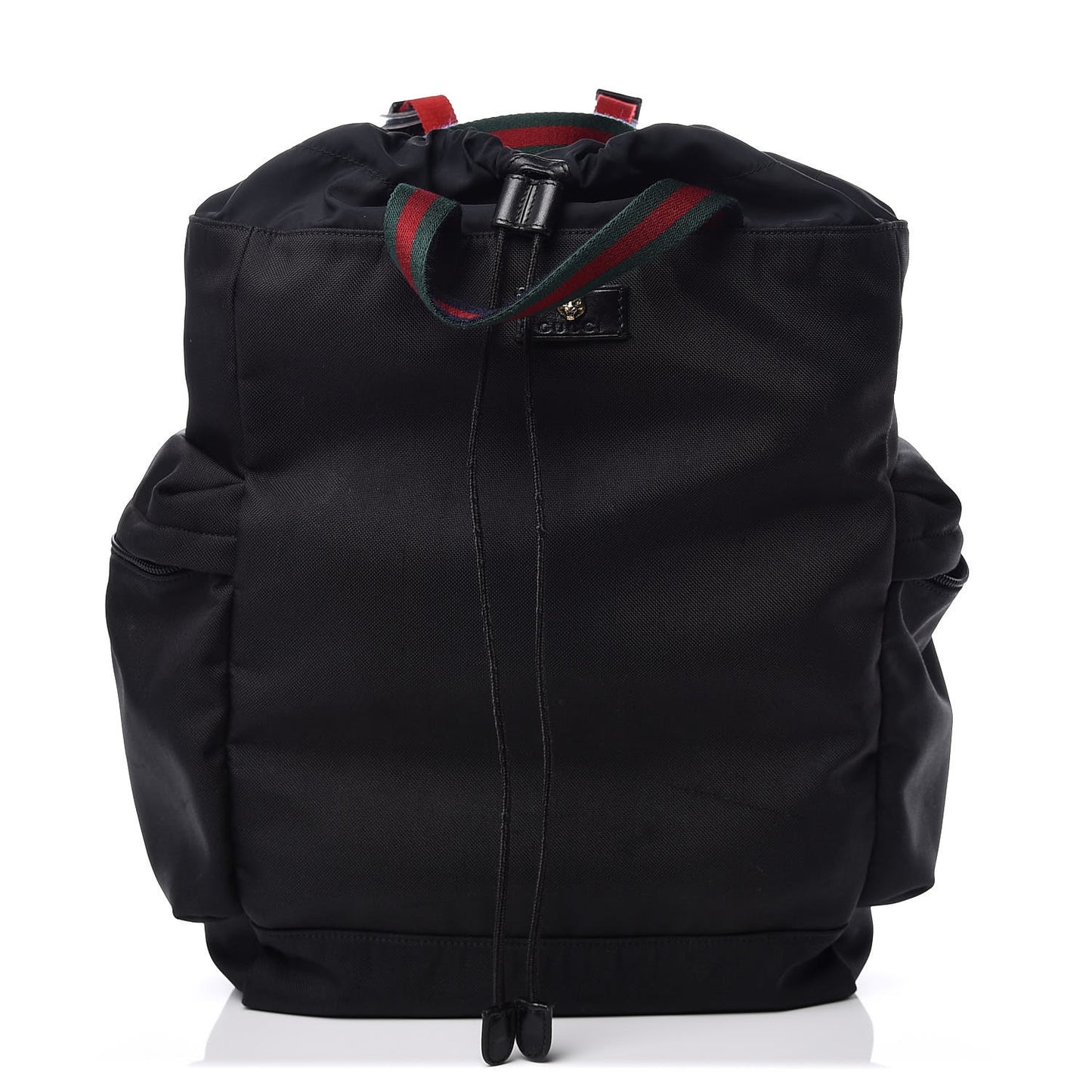Techno Canvas Web Drawstring Backpack Black