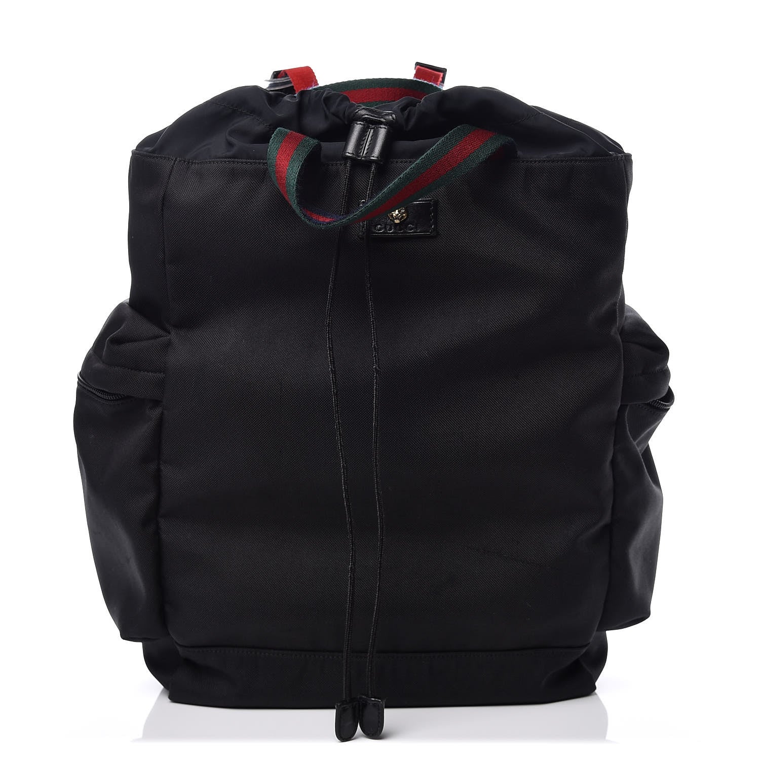 Gucci Techno Canvas Web Drawstring Backpack Black 2 of 14
