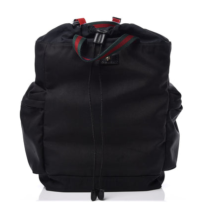 Gucci Techno Canvas Web Drawstring Backpack Black 2 of 14