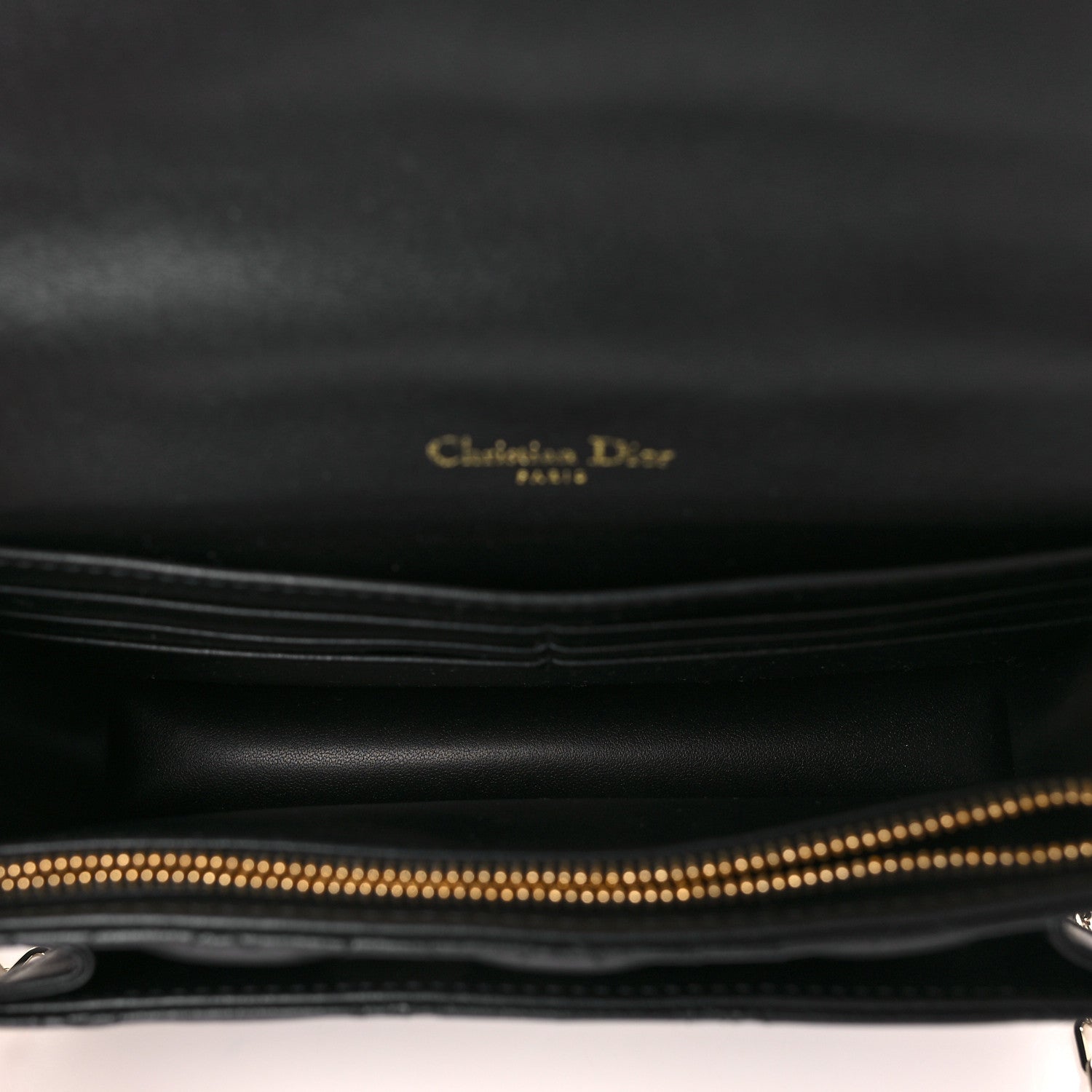 Christian Dior Lambskin Cannage Lady Dior Chain Pouch Black 5 of 9