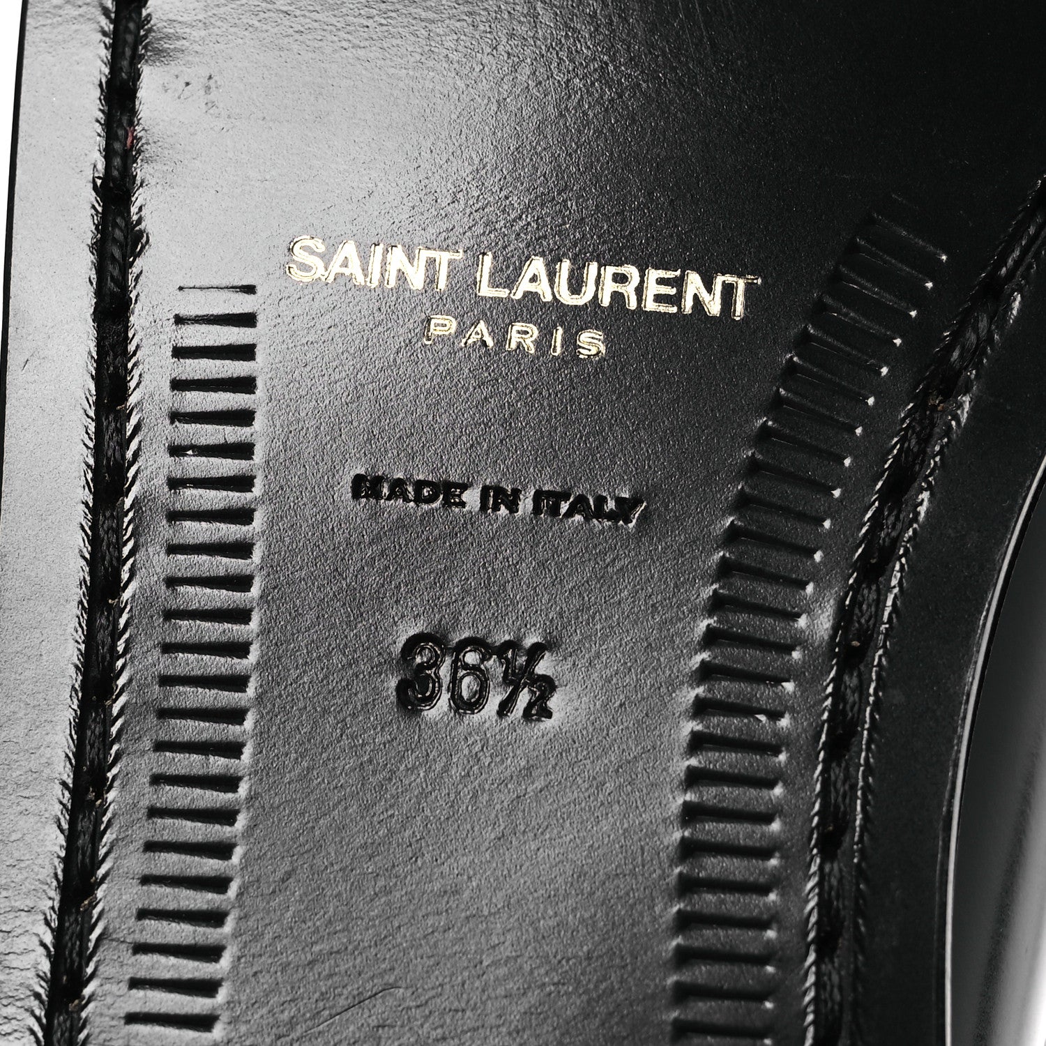 Saint Laurent Patent Calfskin Penny Loafers 36.5 Black 8 of 11