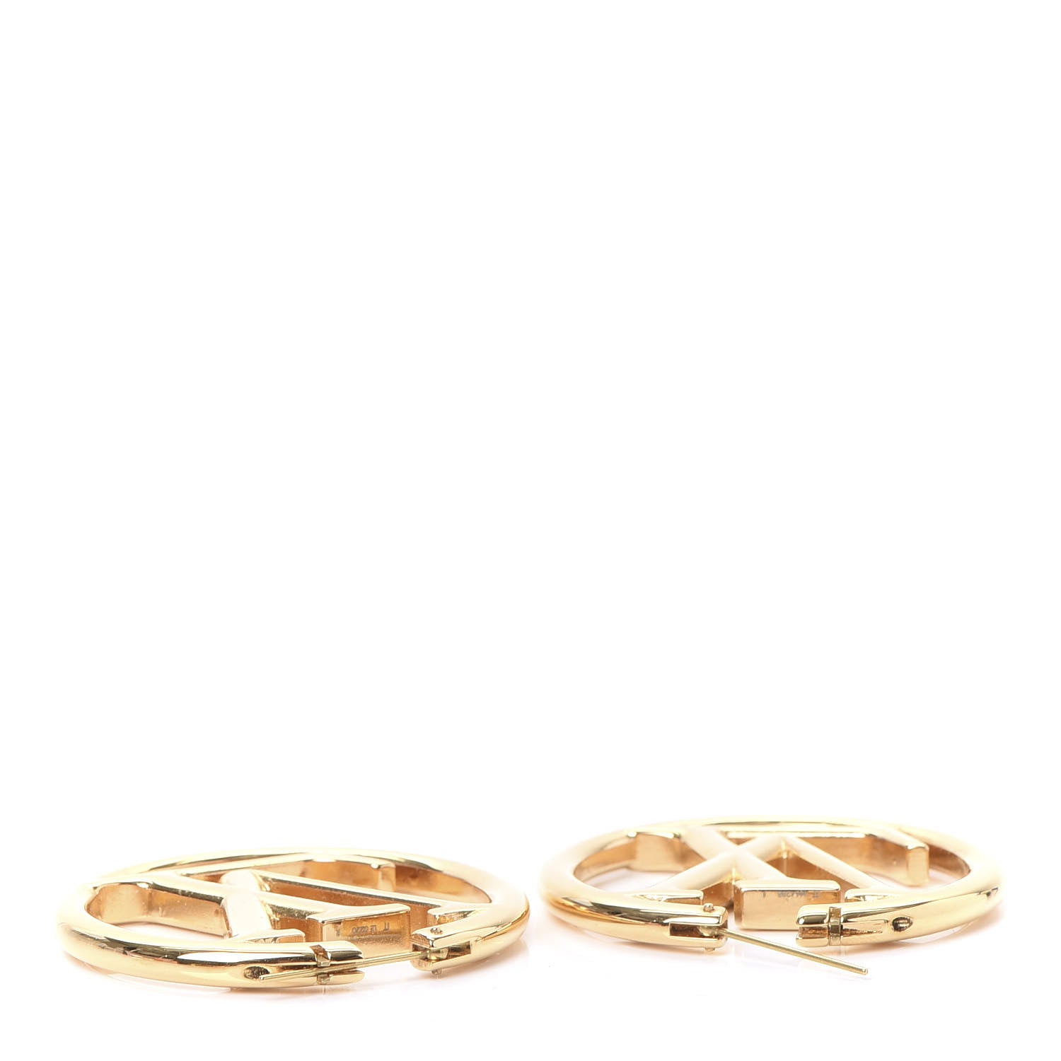 Louis Vuitton Metal Louise Hoop Earrings Gold 4 of 6